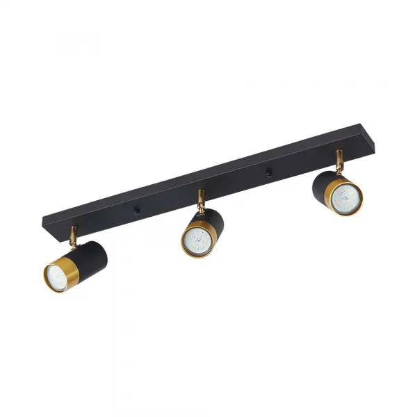 BRY-G002C-3H-3xGU10-GLD-BLC-CEILING LIGHT