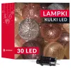 Cotton balls 30 LED decorative lights, electric garland Springos CL0154 turquoise-pink