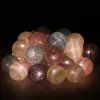 Cotton balls 30 LED decorative lights, electric garland Springos CL0154 turquoise-pink