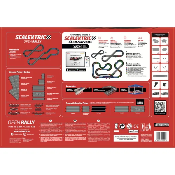 Kilparata Scalextric Open Rally 233 x 77 cm