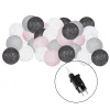 Cotton balls Springos CL0155, 50 LED, Decorative Light Garland, Electric, Graphite-White