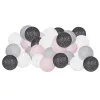 Cotton balls Springos CL0155, 50 LED, Decorative Light Garland, Electric, Graphite-White