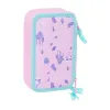 Kolmoiskynäkotelo Frozen Cool days Violetti Taivaansininen 12,5 x 19,5 x 5,5 cm 36 Kappaletta