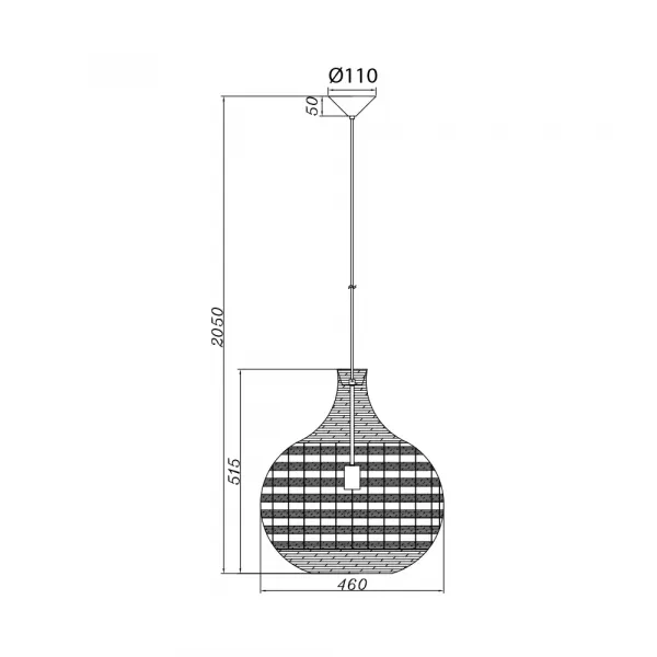 BRY-D003R-1H-1xE27-RTN-PENDANT LIGHT