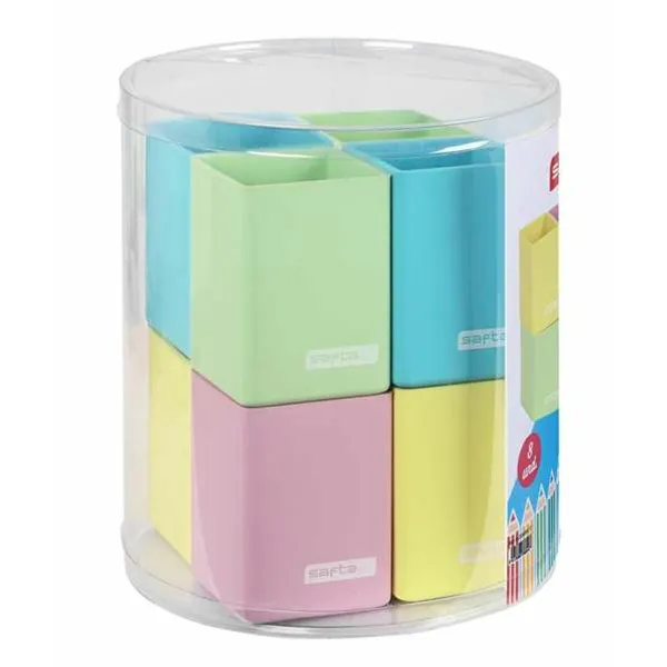 Pencil Case Safta Blue Multicolour Silicone 19,5 x 23 cm