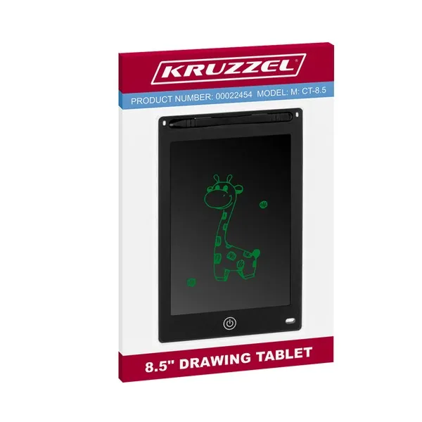 KRUZZEL 22454 8,5 colio juoda piešimo planšetė