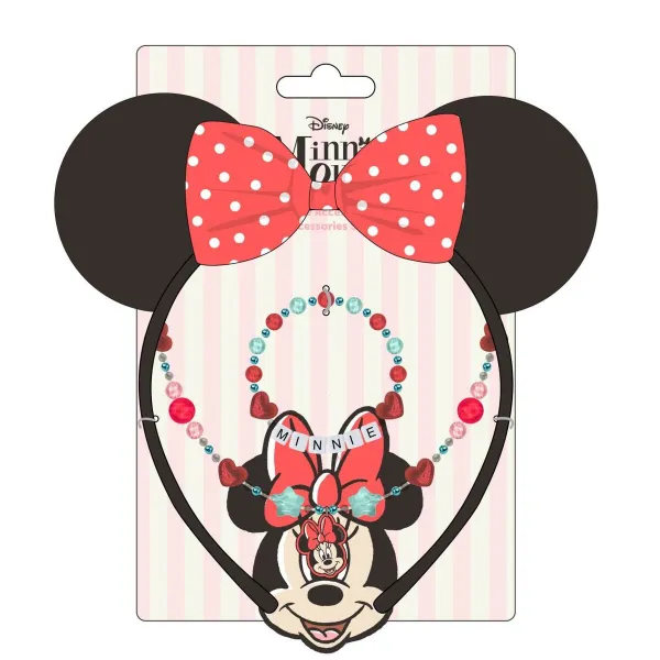 Necklace and Bracelets set Minnie Mouse Pink