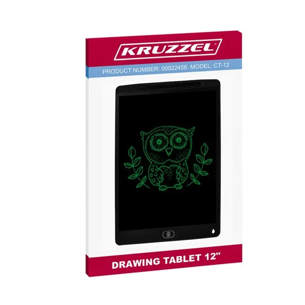 Piirustuslevy 12" musta KRUZZEL 22456