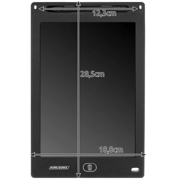 Piirustuslevy 12" musta KRUZZEL 22456