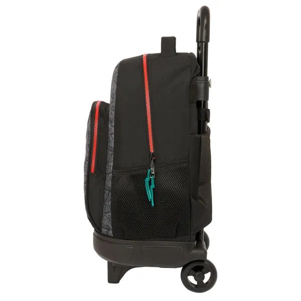 School Rucksack with Wheels My Hero Academia Black 33 x 45 x 22 cm