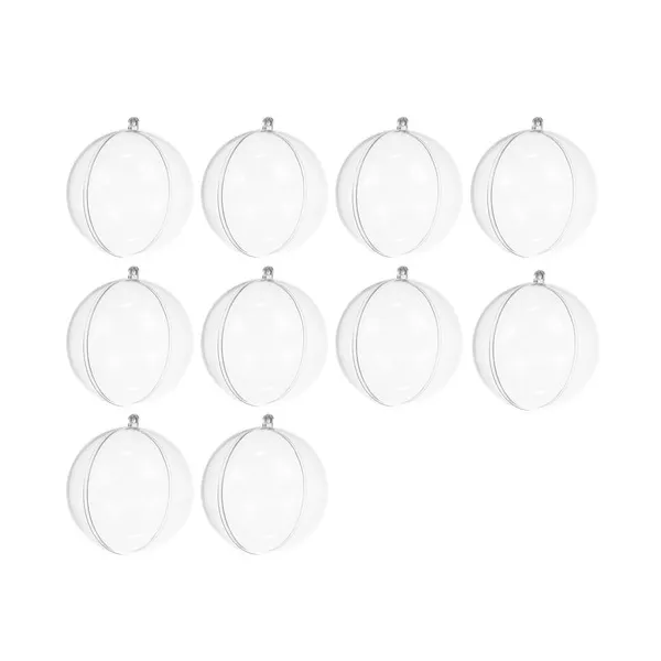 Caurspīdīgas bumbiņas 10 cm, 10 gab. komplekts Ruhhy 22277