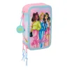 School Case with Accessories Barbie Painterly Pink Sky blue 12,5 x 19,5 x 5,5 cm 37 Pieces