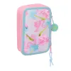School Case with Accessories Barbie Painterly Pink Sky blue 12,5 x 19,5 x 5,5 cm 37 Pieces