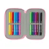School Case with Accessories Barbie Painterly Pink Sky blue 12,5 x 19,5 x 5,5 cm 37 Pieces