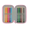 School Case with Accessories Barbie Painterly Pink Sky blue 12,5 x 19,5 x 5,5 cm 37 Pieces