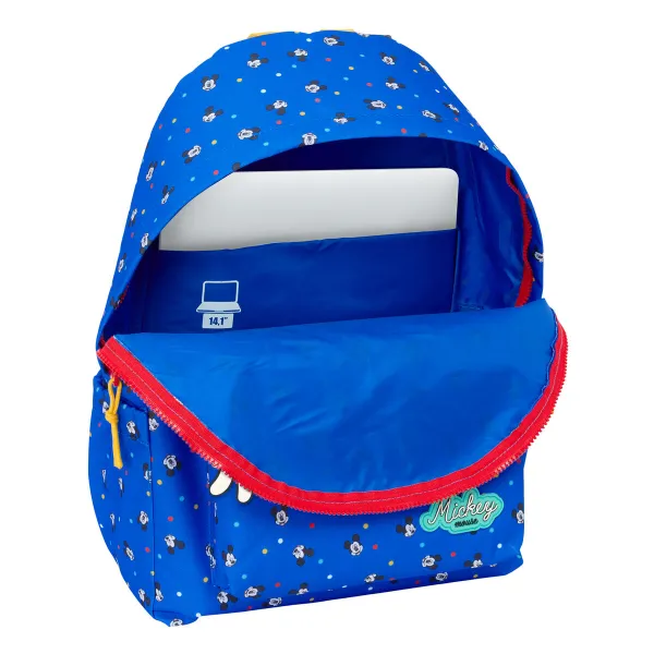 School Bag Mickey Mouse Clubhouse Good day Blue 31 x 43 x 13 cm