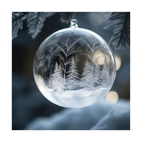 Transparent baubles 12cm set of 10 Ruhhy 22279