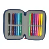 School Case with Accessories Super Mario Trick Red Dark blue 12,5 x 19,5 x 5,5 cm 37 Pieces