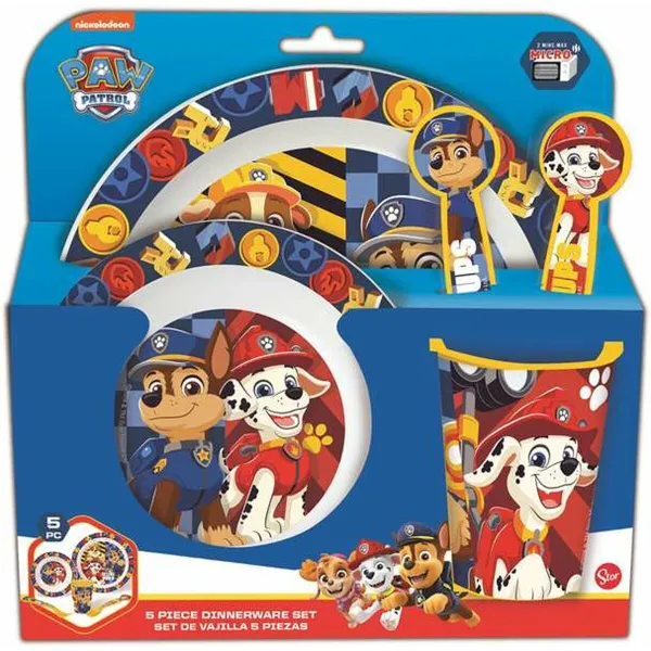 Lasten astiasto The Paw Patrol Boy Rescue Pups 5 Kappaletta