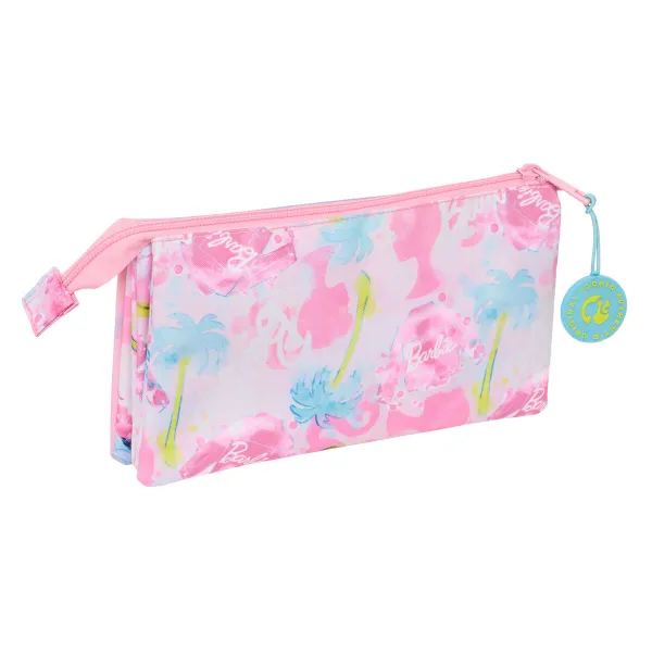 Тройной пенал Barbie Painterly Розовый Небесный синий 22 x 12 x 3 cm