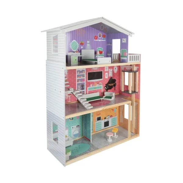 Kruzzel Dollhouse Large Dollhouse 114 cm 114 cm