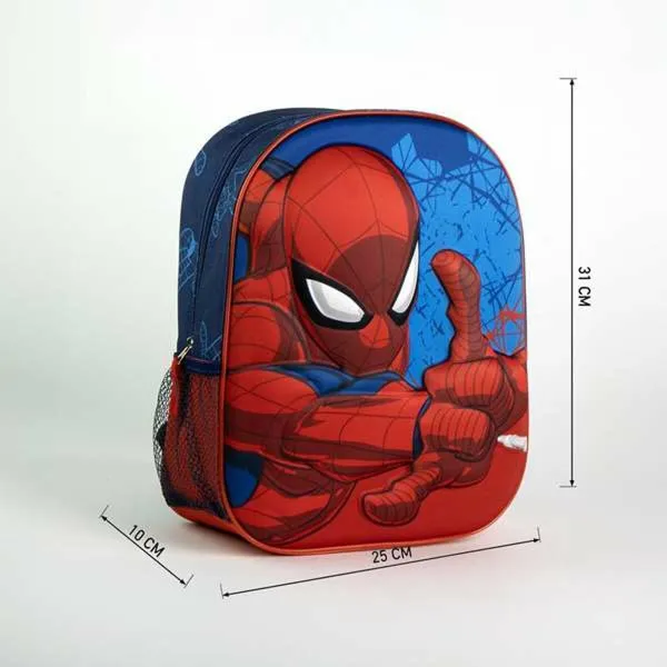 3D School Bag Spider-Man Blue 25,0 x 31,0 x 10,0 cm