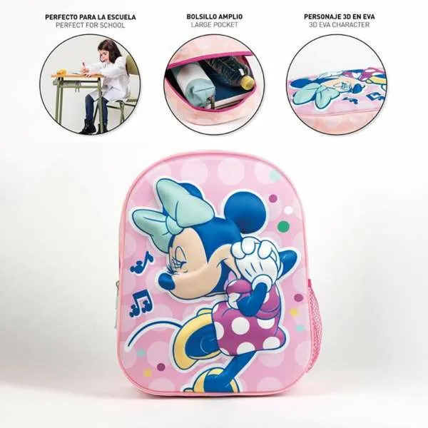 Школьный рюкзак 3D Minnie Mouse Розовый 25,0 x 31,0 x 10,0 cm