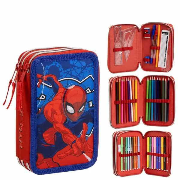 Kynäkotelo Spider-Man Sininen 12,5 x 6,5 x 19,5 cm