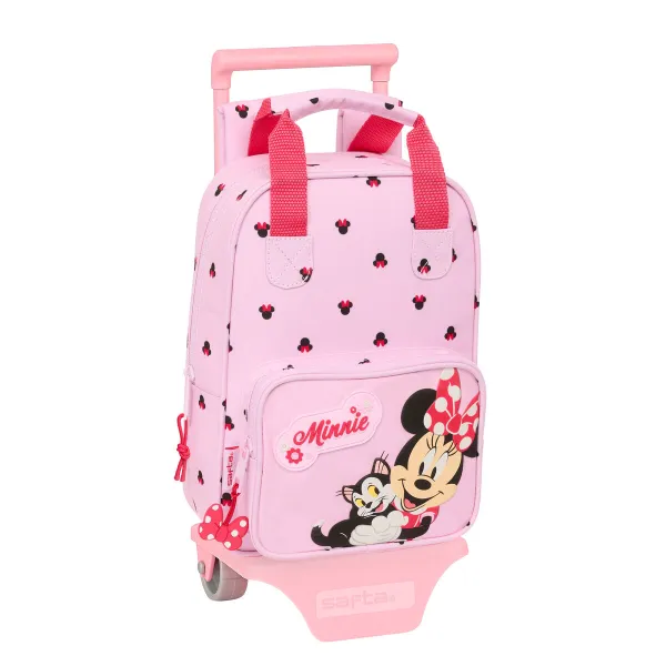 Mokyklinė kuprinė su ratukais Minnie Mouse 20 x 28 x 8 cm