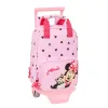 School Rucksack with Wheels Minnie Mouse Naive Pink 20 x 28 x 8 cm