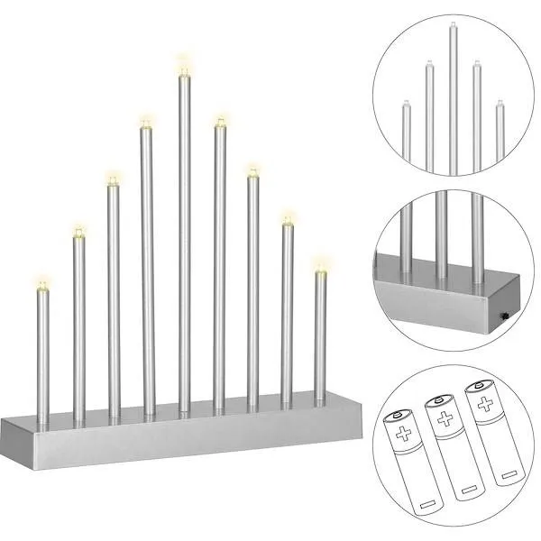 Dekoratīvs LED svečturis Springos CL0853, darbojas ar baterijām
