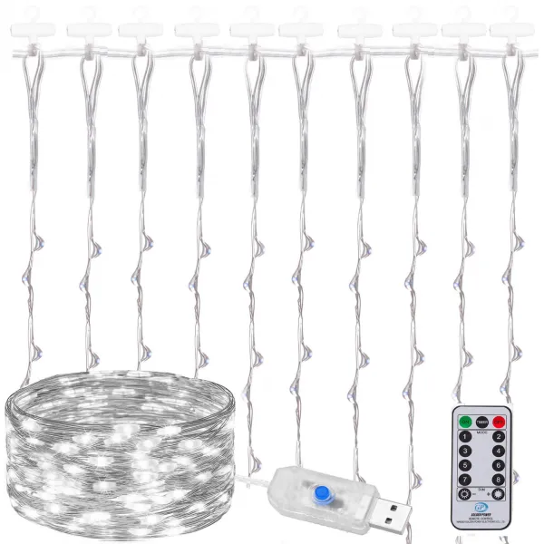 Kalėdiniai LED užuolaidų žiburiai Springos CL4021, 200 LED