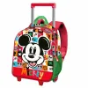 Reppu pyörillä Mickey Mouse Mood Punainen Vihreä 26 x 13 x 34 cm