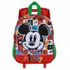 School Rucksack with Wheels Mickey Mouse Mood Red Green 26 x 13 x 34 cm