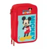 Kolmoiskynäkotelo Mickey Mouse Punainen 12,5 x 19,5 x 5,5 cm 37 Kappaletta