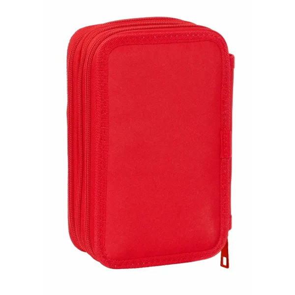 Triple Pencil Case Mickey Mouse Red 12,5 x 19,5 x 5,5 cm 37 Pieces