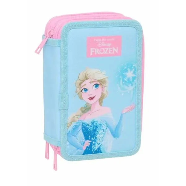 Triple Pencil Case Frozen Blue 12,5 x 19,5 x 5,5 cm 37 Pieces