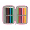 Triple Pencil Case Frozen Blue 12,5 x 19,5 x 5,5 cm 37 Pieces