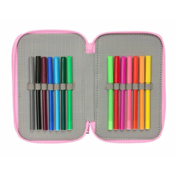 Triple Pencil Case Frozen Blue 12,5 x 19,5 x 5,5 cm 37 Pieces