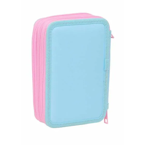 Triple Pencil Case Frozen Blue 12,5 x 19,5 x 5,5 cm 37 Pieces