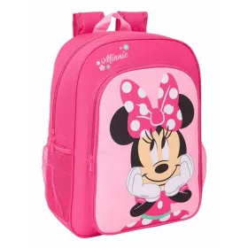 Mokyklinis krepšys Minnie Mouse Rožinė 33 x 42 x 14 cm