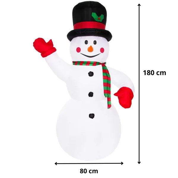 Täispuhutav lumememm Springos CL4056 LED-valguse dekoratsioon 180 cm