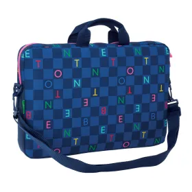 Чемодан для ноутбука Benetton Damero Тёмно Синий 40 x 27 x 4 cm