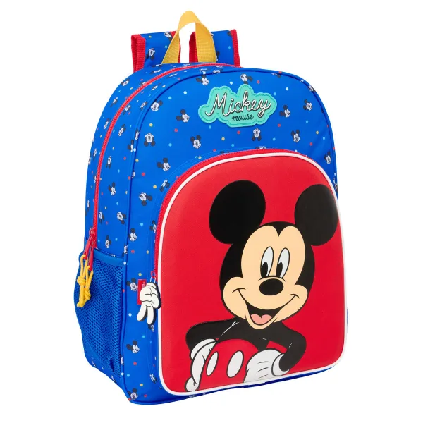 Mokyklinis krepšys Mickey Mouse Clubhouse Good day Mėlyna 33 x 42 x 14 cm