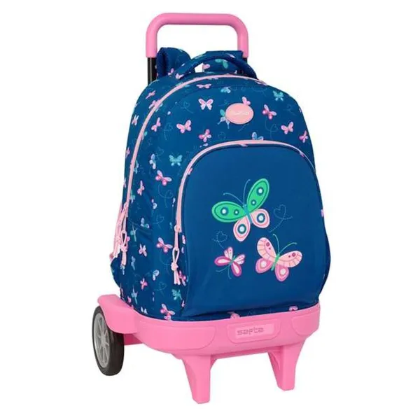 Reppu pyörillä BlackFit8 Mariposas Monivärinen 33 x 45 x 22 cm Perhoset