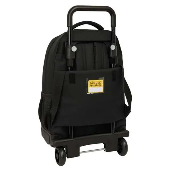 School Rucksack with Wheels Kappa Grey Black Grey 33 x 45 x 22 cm