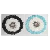 Seinäkoriste DKD Home Decor Valkoinen Musta 60 x 6 x 60 cm (2 osaa)