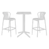 Stalo rinkinys su 2 kėdėmis Home ESPRIT Balta Metalinis polipropileno 60 x 60 x 102 cm