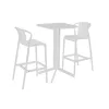 Pöytäsetti 2 tuolilla Home ESPRIT Valkoinen Metalli polypropeeni 60 x 60 x 102 cm