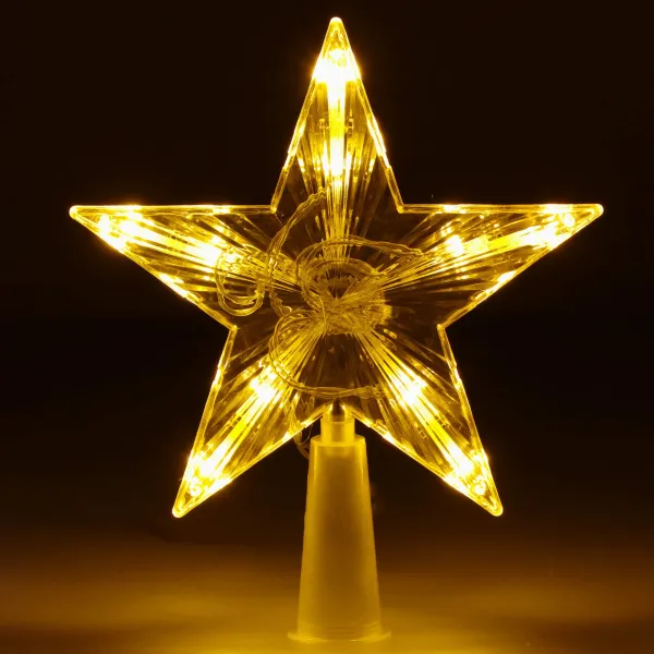 Tree topper glowing star Springos CL4130 10 LED, warm white
